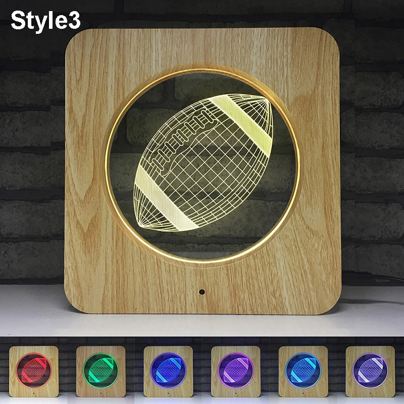 Rugby Soccer Football 3D LED ABS Plastic Night Light DIY Customized Lamp Table Lamp Kids Colors Gift Home Decor Dropshipping
Rugby Soccer Football 3D LED ABS Plastic Night Light DIY Customized Lamp Table Lamp Kids Colors Gift Home Decor Dropshipping