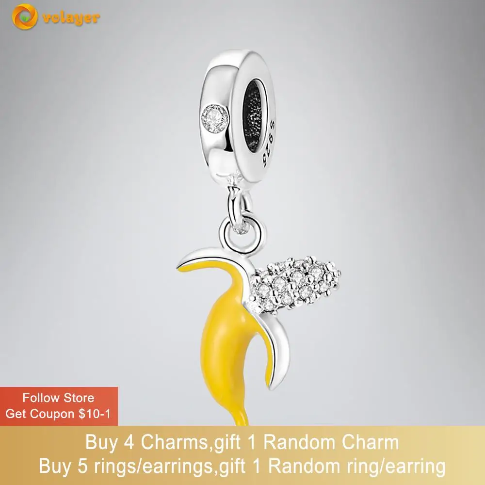 Volayer 925 Sterling Silver Beads Banana Charm fit Original Pandora Bracelets for Women Jewelry Making Gift
Volayer 925 Sterling Silver Beads Banana Charm fit Original Pandora Bracelets for Women Jewelry Making Gift