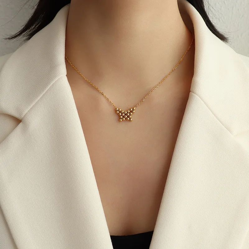 Hot Sell 316L Stainless Steel Jewelry Sets Gold Plated Butterfly Pendant Vintage Choker Necklace & Earrings Studs Sets for Women
Hot Sell 316L Stainless Steel Jewelry Sets Gold Plated Butterfly Pendant Vintage Choker Necklace & Earrings Studs Sets for Women