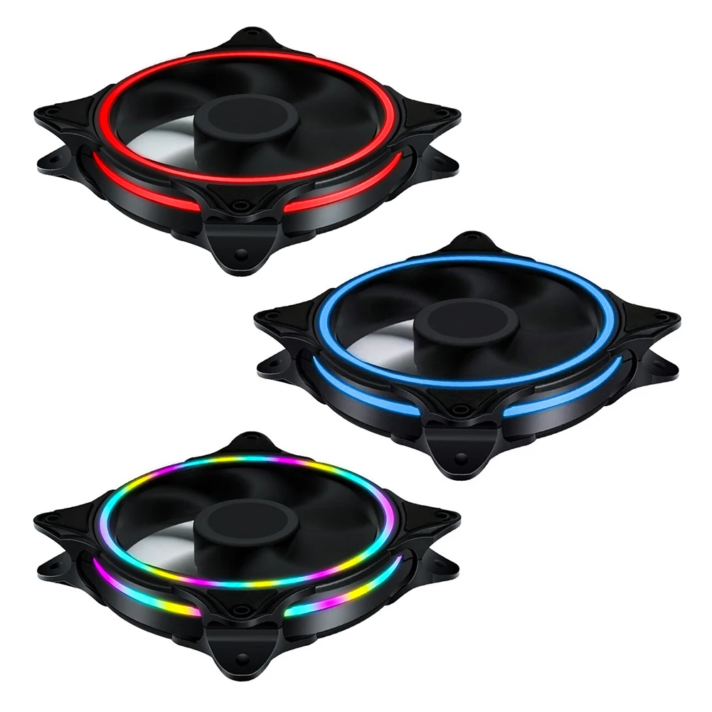 120mm Cooler PC Case Fan Halo Triple Ring Silent Quiet Chassis Cooling Fan for Desktop Computer Accessories Computer Fan
120mm Cooler PC Case Fan Halo Triple Ring Silent Quiet Chassis Cooling Fan for Desktop Computer Accessories Computer Fan