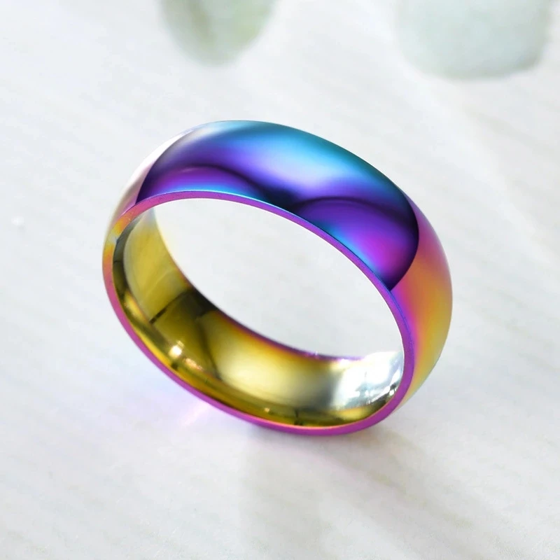 Fashion Rainbow Colorful Stainless Steel Rings Couple Rings for Women Men Jewelry Birthday gift holiday gift
Fashion Rainbow Colorful Stainless Steel Rings Couple Rings for Women Men Jewelry Birthday gift holiday gift