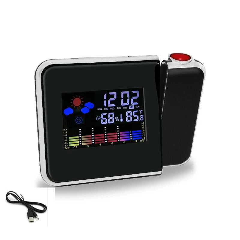 LED Digital Projection Alarm Clock Weather Tempreture Snooze Clock Display Time Calender Projector USB Charger Table Desk Clock
LED Digital Projection Alarm Clock Weather Tempreture Snooze Clock Display Time Calender Projector USB Charger Table Desk Clock
