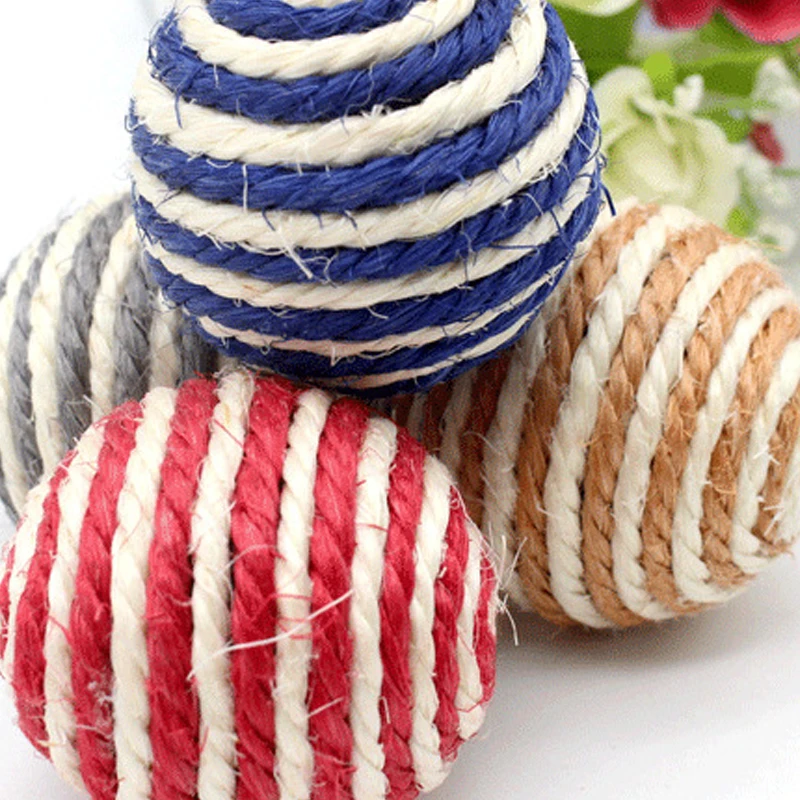 Pet cat ball game interactive toys, colorful creative sisal ball pet gifts, funny cat ball cleaning teeth cat scratch toys 
Pet cat ball game interactive toys, colorful creative sisal ball pet gifts, funny cat ball cleaning teeth cat scratch toys