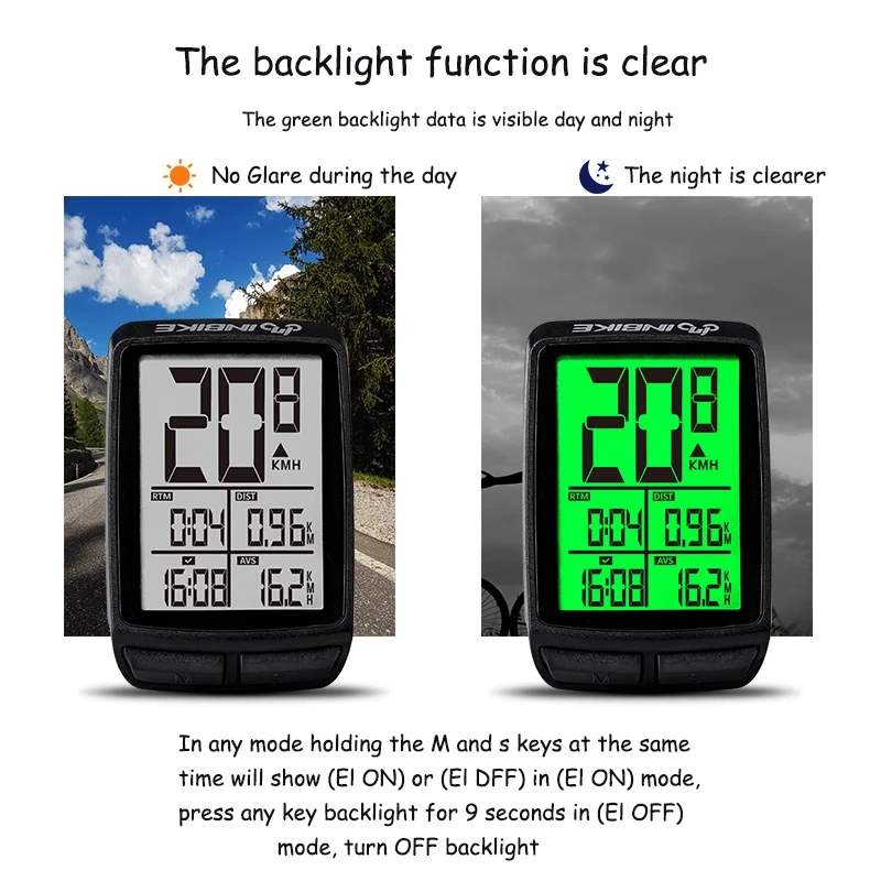 INBIKE Bicycle Computer Wireless Stopwatch Waterproof Speedometer Green Backlight 2032 Battery Road MTB Accessories For Bicycle
INBIKE Bicycle Computer Wireless Stopwatch Waterproof Speedometer Green Backlight 2032 Battery Road MTB Accessories For Bicycle