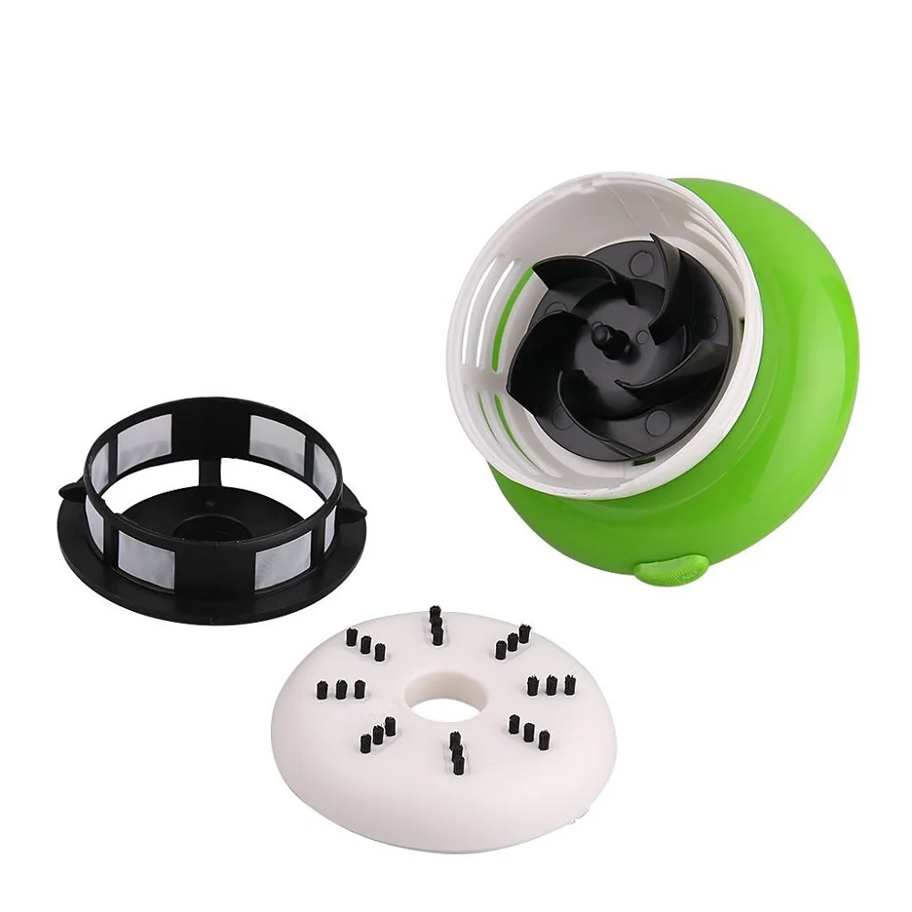 Cute Mini Mushroom Corner Desk Table Dust Vacuum Cleaner Sweeper Green