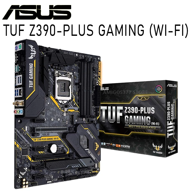 Материнская плата Asus игровая материнская с интерфейсом Wi-Fi Intel Z390 Core i9 i7 i5 i3 M.2 SSD