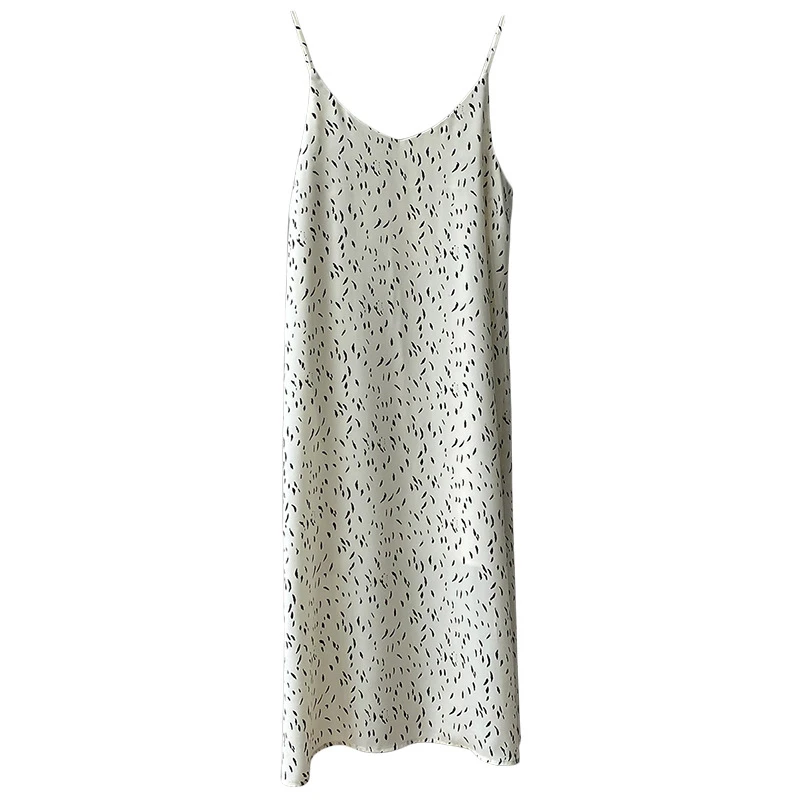 Elegant V-neck Women Dress Summer Sleeveless Female Mid-length Floral Suspender Drape Thin Shoulder Strap Dress Ladies
Elegant V-neck Women Dress Summer Sleeveless Female Mid-length Floral Suspender Drape Thin Shoulder Strap Dress Ladies