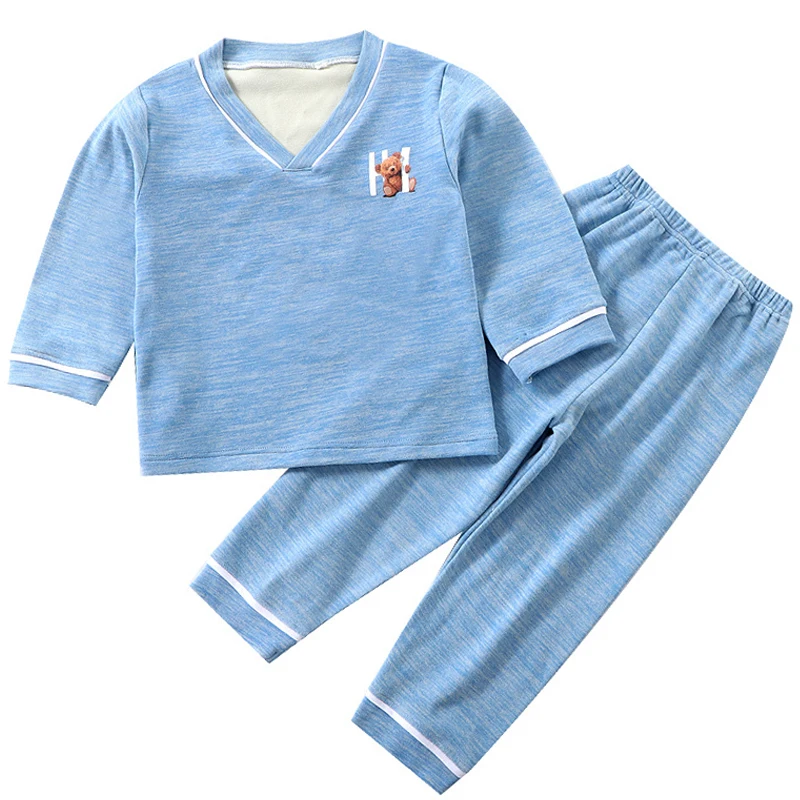 Kids Pajamas Set Plus velvet Autumn Winter Boy Girl Baby Sleepwear 2021 Cartoon Bear Thick Warm Homewear Suits Children Clothing
Kids Pajamas Set Plus velvet Autumn Winter Boy Girl Baby Sleepwear 2021 Cartoon Bear Thick Warm Homewear Suits Children Clothing