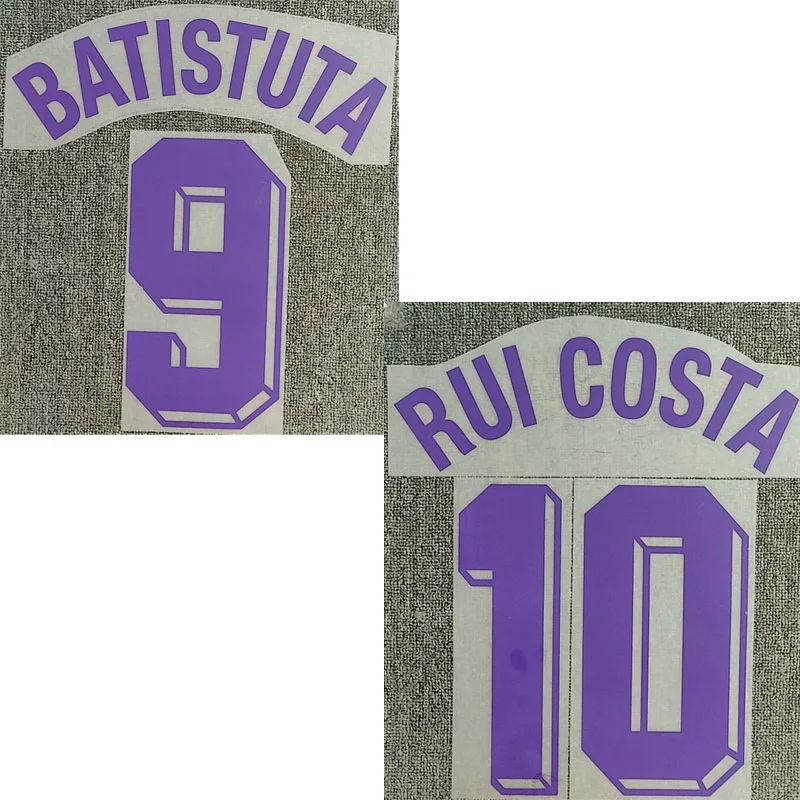 1998-2000 #9 Batistuta Nameset #10 Rui Costa печать на заказ любой название номер утюжок тепловые