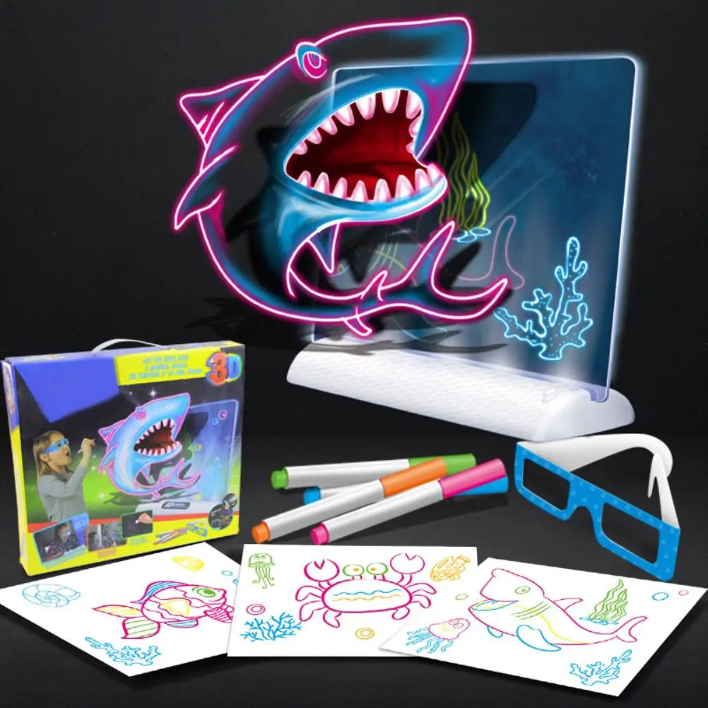 3D Fluorescent Drawing Board LED Three-Dimensional Writing Board Drawing Board Graffiti Board Children'S Educational Drawing Toy
3D Fluorescent Drawing Board LED Three-Dimensional Writing Board Drawing Board Graffiti Board Children'S Educational Drawing Toy