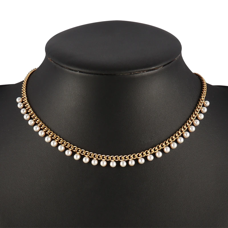 Модные ожерелья из нержавеющей стали для женщин, ожерелья с жемчугом, цепочка, ожерелье-чокер для женщин, ожерелье с цирконом, ожерелья
Модные ожерелья из нержавеющей стали для женщин, ожерелья с жемчугом, цепочка, ожерелье-чокер для женщин, ожерелье с цирконом, ожерелья