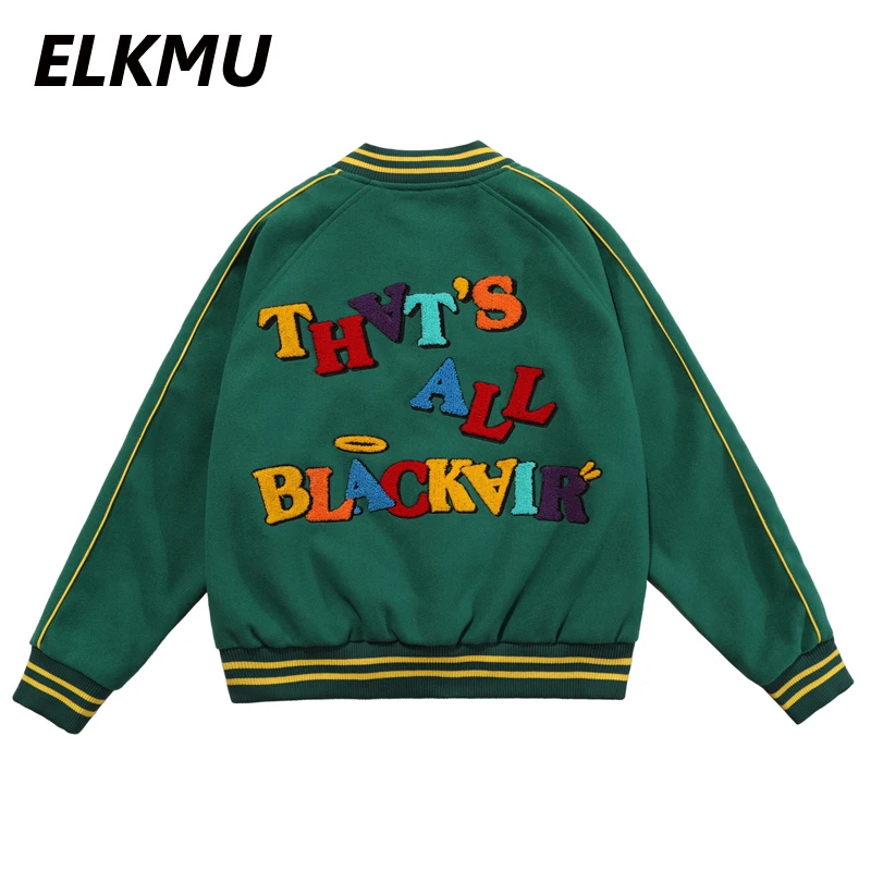 ELKMU Autumn Green Baseball Jacket Streetwear Oversize Bomber Jacket Coats Letter Embroidery Pattern Outerwear Loose HM523
ELKMU Autumn Green Baseball Jacket Streetwear Oversize Bomber Jacket Coats Letter Embroidery Pattern Outerwear Loose HM523