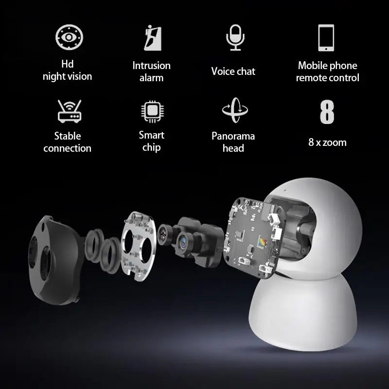 1080P IP Camera WiFi Dual Lens Dome Pan Tilt Binocular Zoom 8MP CCTV Surveillance Security Camera Camaras De Vigilancia Con Wifi
1080P IP Camera WiFi Dual Lens Dome Pan Tilt Binocular Zoom 8MP CCTV Surveillance Security Camera Camaras De Vigilancia Con Wifi
