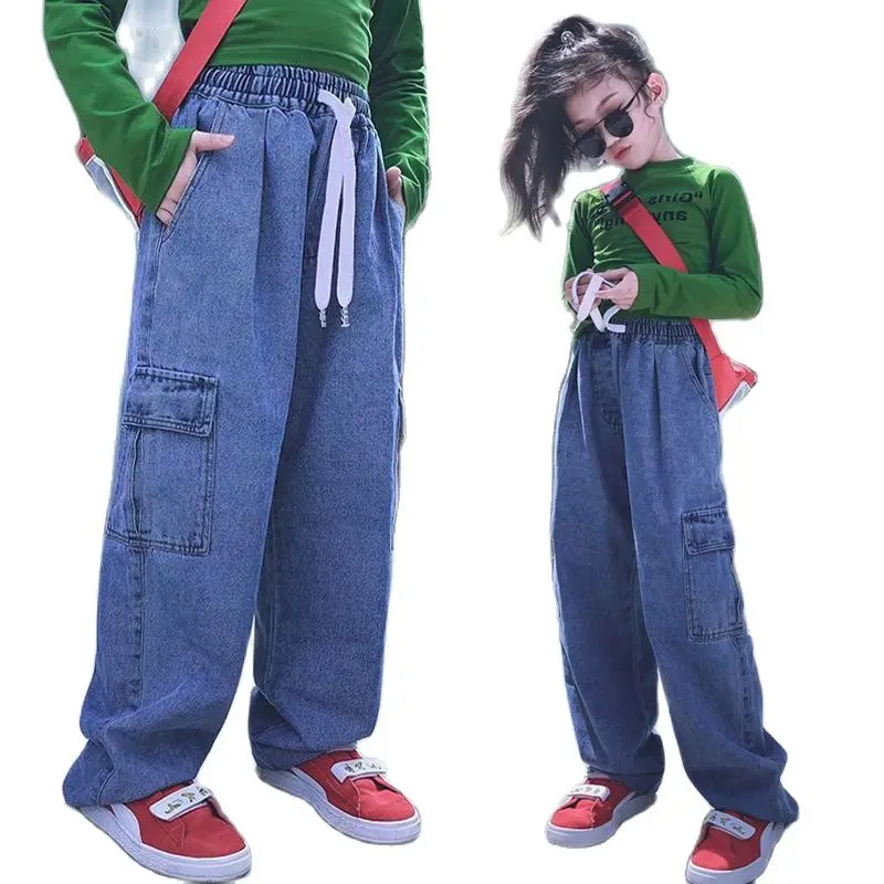 Spring & Autumn Cotton Boys And Girls Jeans Korean Version Fashion Solid Color Wide Legs Pants Loose Casual Children's Trousers
Spring & Autumn Cotton Boys And Girls Jeans Korean Version Fashion Solid Color Wide Legs Pants Loose Casual Children's Trousers