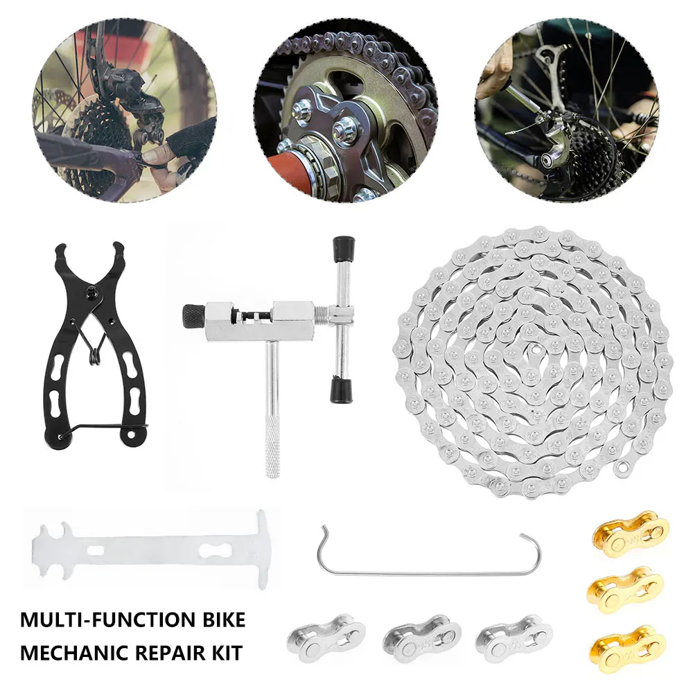 Bike Repair Kits Labor-saving Multi-function Bicycle Maintenance Tool Steel Needle for 6/7/8 Speed Chain Bike Chain Quick Link
Bike Repair Kits Labor-saving Multi-function Bicycle Maintenance Tool Steel Needle for 6/7/8 Speed Chain Bike Chain Quick Link