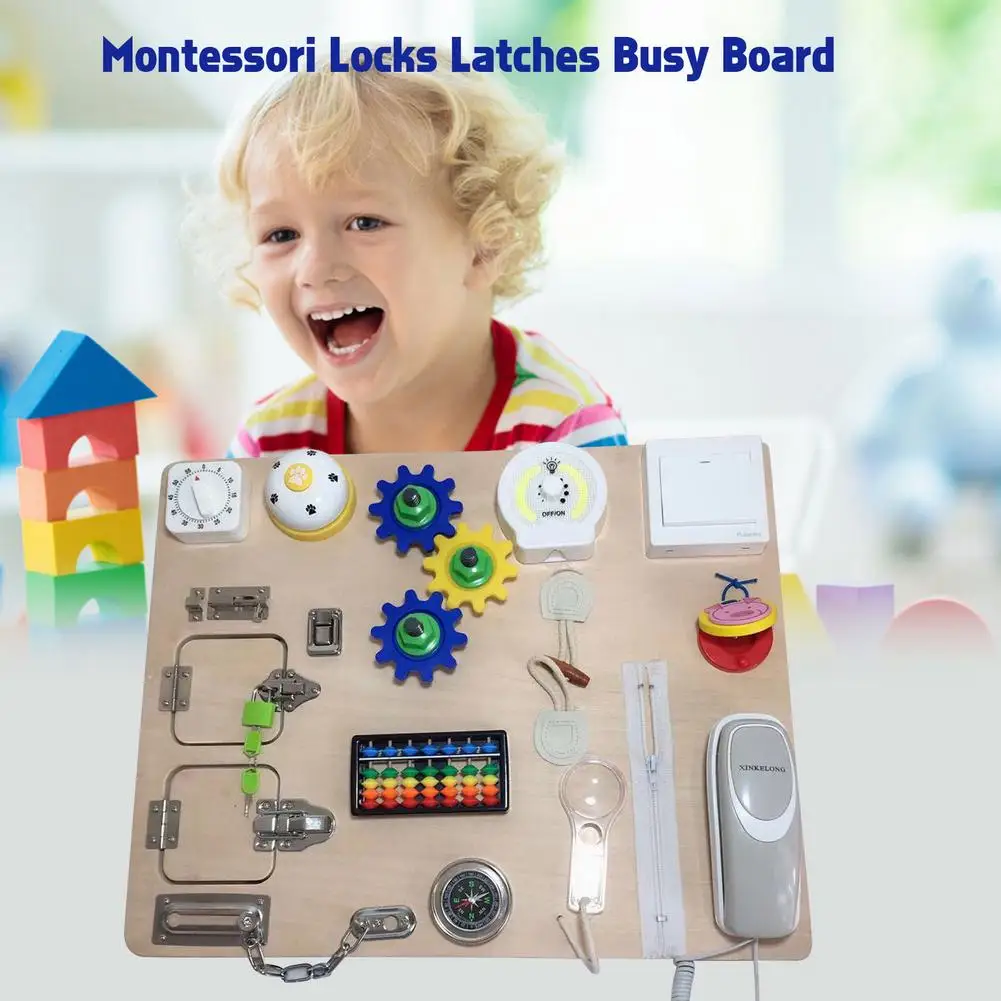 Montessori Locks Latches Board Toddler Educational Board Toy 1-3 - Locks And Latches Baby Activity Board - Toddler Toys
Montessori Locks Latches Board Toddler Educational Board Toy 1-3 - Locks And Latches Baby Activity Board - Toddler Toys