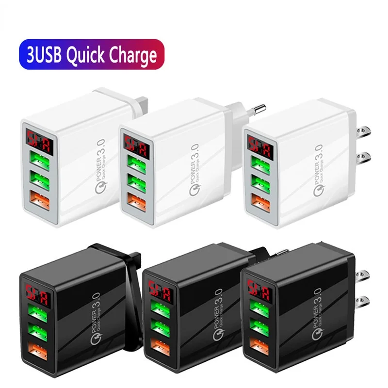 fast charge charger Wall Phone Charger Quick charge 3.0 USB Charger for iPhone Xiaomi Samsung Huawei 5V 5.1A Digital Display
fast charge charger Wall Phone Charger Quick charge 3.0 USB Charger for iPhone Xiaomi Samsung Huawei 5V 5.1A Digital Display