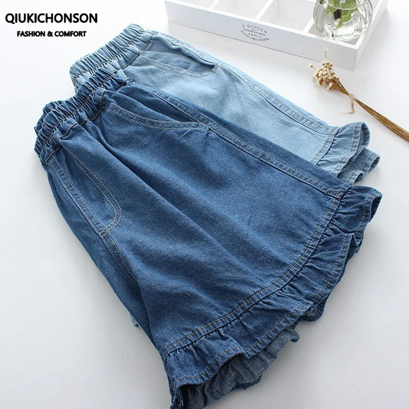 Elastic High Waist Denim Shorts Women Summer Casual Cute Ruched Hem Wide Leg Loose Shorts Jeans 
Elastic High Waist Denim Shorts Women Summer Casual Cute Ruched Hem Wide Leg Loose Shorts Jeans