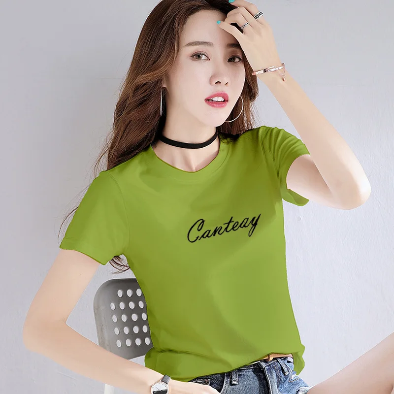 Fashion black Logo Printing T Shirts Women's Short Sleeve Fashion 100% cotton Female T-Shirts
Fashion black Logo Printing T Shirts Women's Short Sleeve Fashion 100% cotton Female T-Shirts