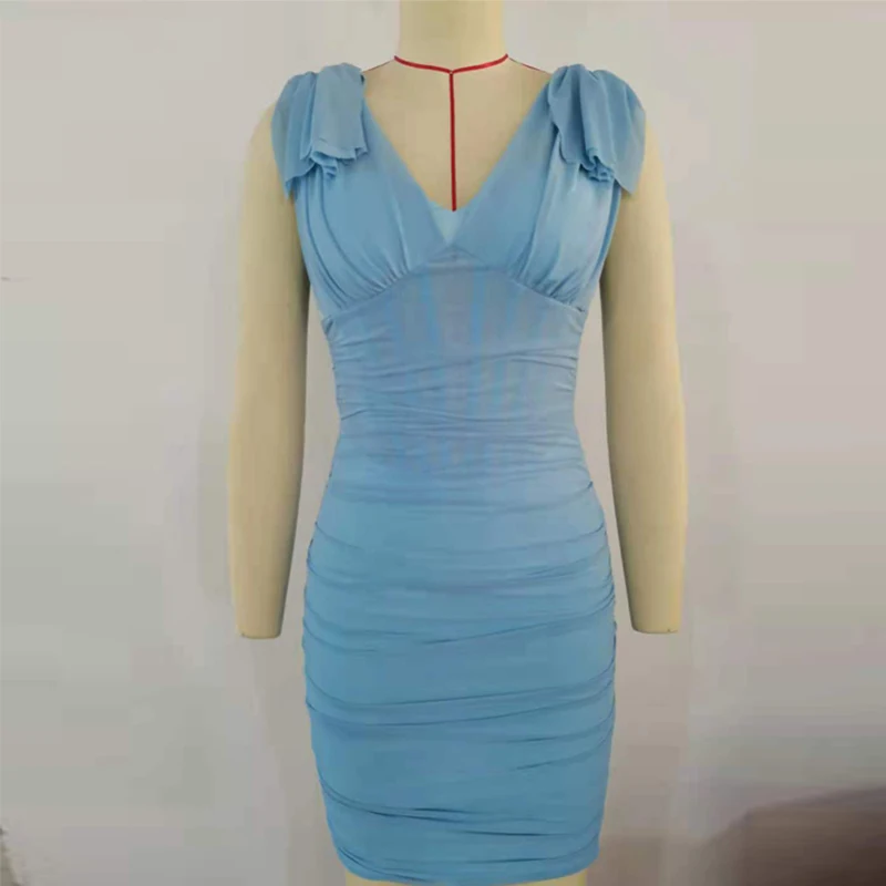 Mesh V-Neck Solid Dress Women Summer Sleeveless Backless Patchwork Ruched Slim Female Mini Dress 2021 Lady Elegant Party Vestido
Mesh V-Neck Solid Dress Women Summer Sleeveless Backless Patchwork Ruched Slim Female Mini Dress 2021 Lady Elegant Party Vestido