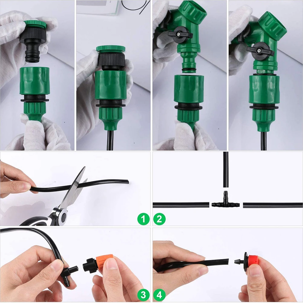 30M DIY Drip Garden Irrigation Kit Watering Nozzle Sprinkler System Garden Drip Automatic Watering Kits Adjustable Dripper
30M DIY Drip Garden Irrigation Kit Watering Nozzle Sprinkler System Garden Drip Automatic Watering Kits Adjustable Dripper