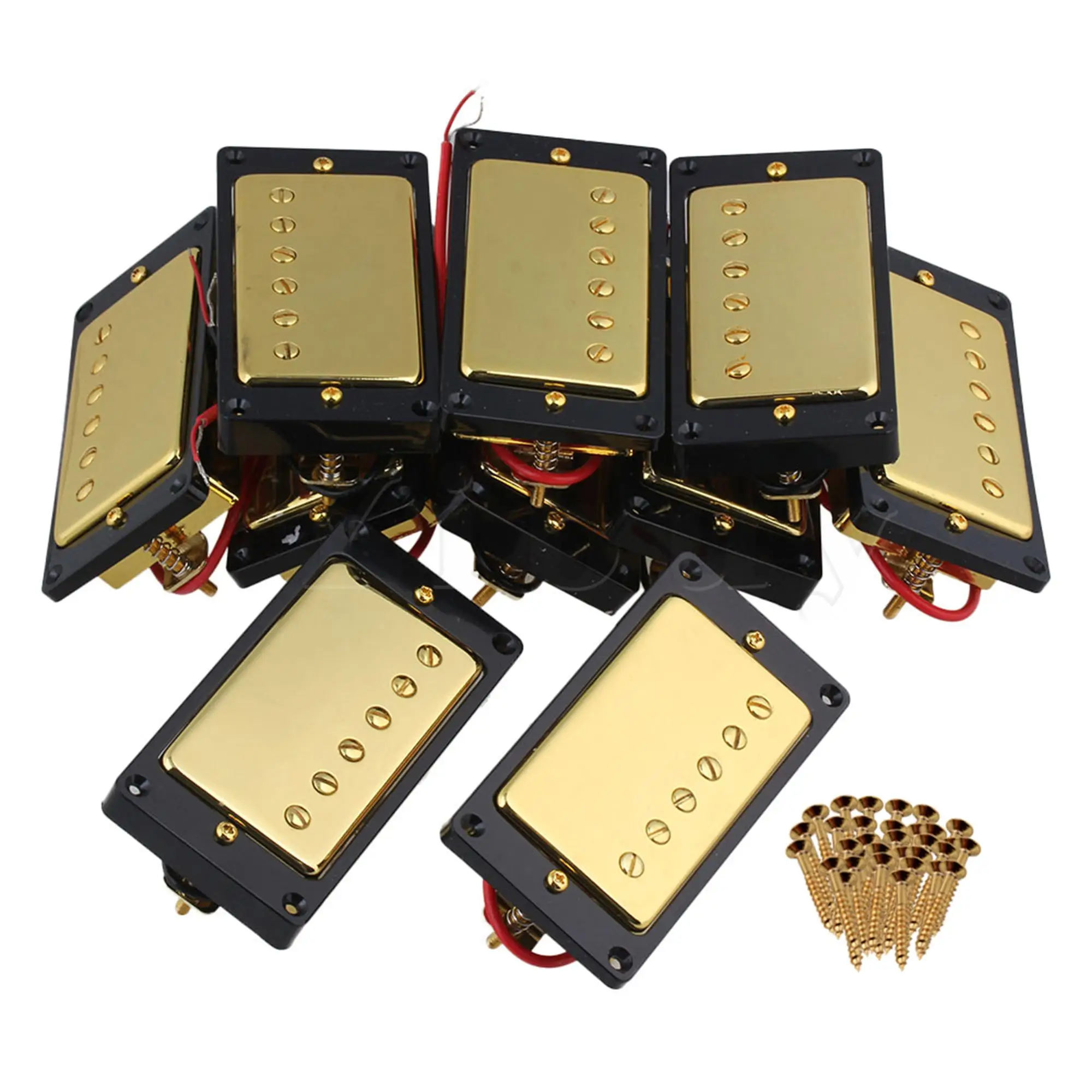 Yibuy 5 x GOLD Guitar Humbucker Neck/Bridge Pickups Set for Electric Guitar
Yibuy 5 x GOLD Guitar Humbucker Neck/Bridge Pickups Set for Electric Guitar