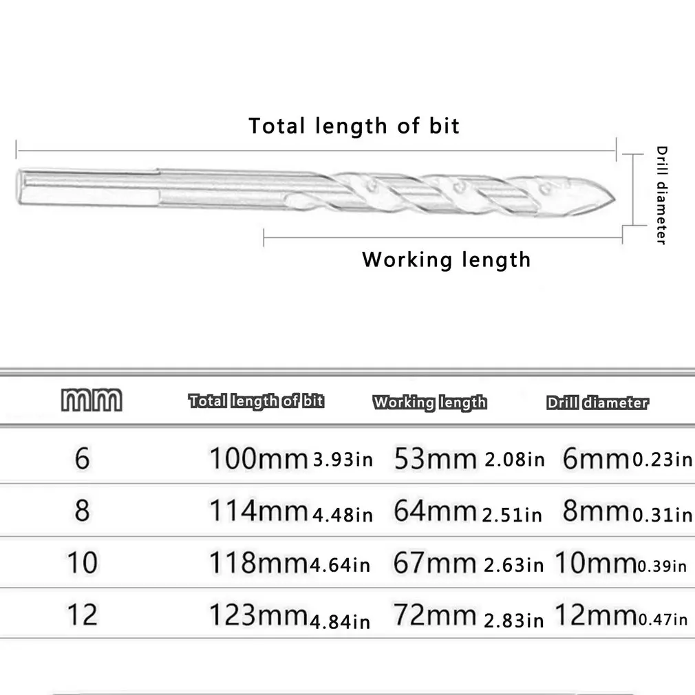 Multifunctional Alloy Triangle Drill Glass Brick Alloy Ceramic Drill Wood Hole Opener Flashlight Drill Bit
Multifunctional Alloy Triangle Drill Glass Brick Alloy Ceramic Drill Wood Hole Opener Flashlight Drill Bit