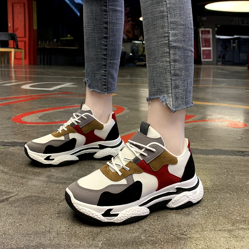 Women Chunky Sneakers Vulcanize Shoes Fashion Female White Platform Trainers Thick Bottom Running Casual Shoes Woman Daddy Shoes
Women Chunky Sneakers Vulcanize Shoes Fashion Female White Platform Trainers Thick Bottom Running Casual Shoes Woman Daddy Shoes
