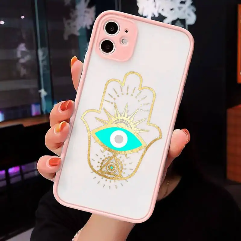 Evil eye Phone Cases Matte transparent For Pink iPhone 12 Mini 11 Pro XR XS Max 7 8 Plus X Back Cover
Evil eye Phone Cases Matte transparent For Pink iPhone 12 Mini 11 Pro XR XS Max 7 8 Plus X Back Cover