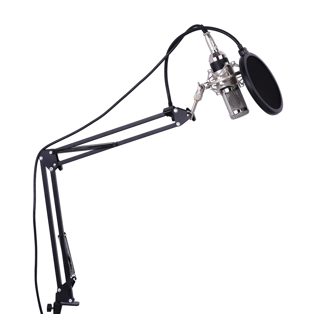 Professional Studio Broadcasting Recording Condenser Microphone Mic Kit Set 3.5mm with Shock Mount Suspension Scissor Arm Stand
Professional Studio Broadcasting Recording Condenser Microphone Mic Kit Set 3.5mm with Shock Mount Suspension Scissor Arm Stand