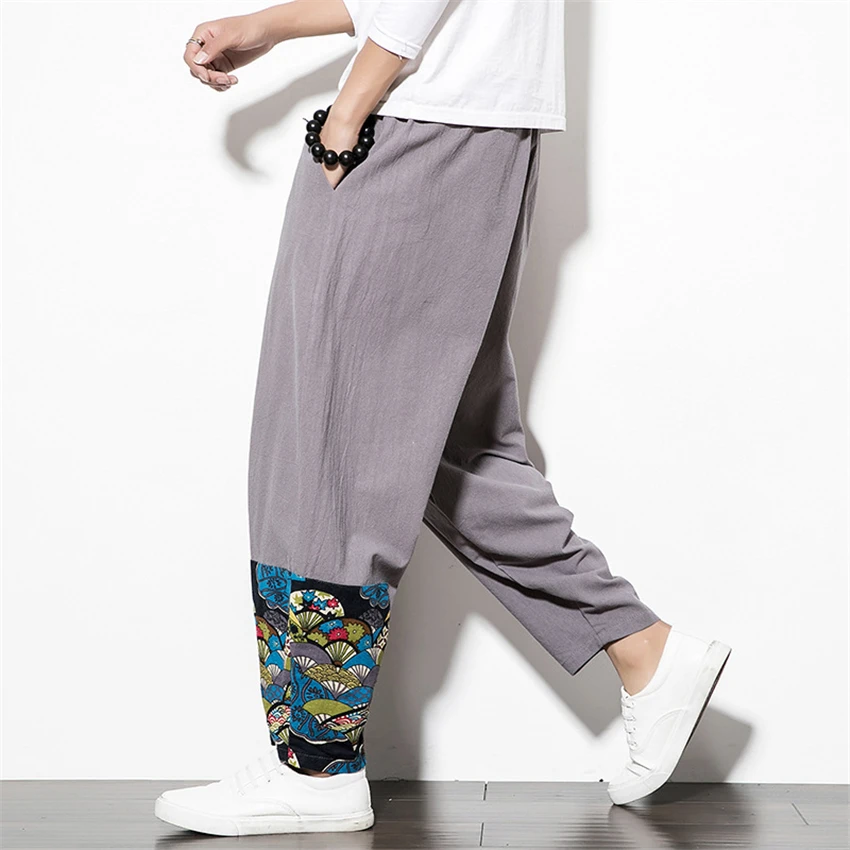 Trousers Men Harajuku Cotton Linen Harem Pants Solid Color Kimono Samurai Male Japanese Fashion Vintage Print 2021 Flax Haori
Trousers Men Harajuku Cotton Linen Harem Pants Solid Color Kimono Samurai Male Japanese Fashion Vintage Print 2021 Flax Haori