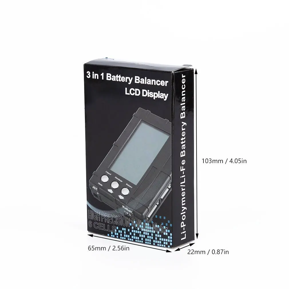 3 in 1 LCD Discharger Balancer Meter Tester for 2-6S lipo Li Fe Battery Digital Battery Capacity Checker Controller Tester
3 in 1 LCD Discharger Balancer Meter Tester for 2-6S lipo Li Fe Battery Digital Battery Capacity Checker Controller Tester