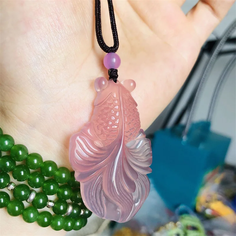 Hot Selling Natural Hand-carve Jade Goldfish Necklace Pendant Fashion Jewelry Accessories Men Women Luck Gifts
Hot Selling Natural Hand-carve Jade Goldfish Necklace Pendant Fashion Jewelry Accessories Men Women Luck Gifts