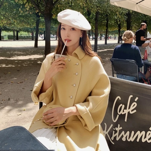 A New Anti-season Wool Double-sided Wool Overcoat In Autumn And Winter 
A New Anti-season Wool Double-sided Wool Overcoat In Autumn And Winter