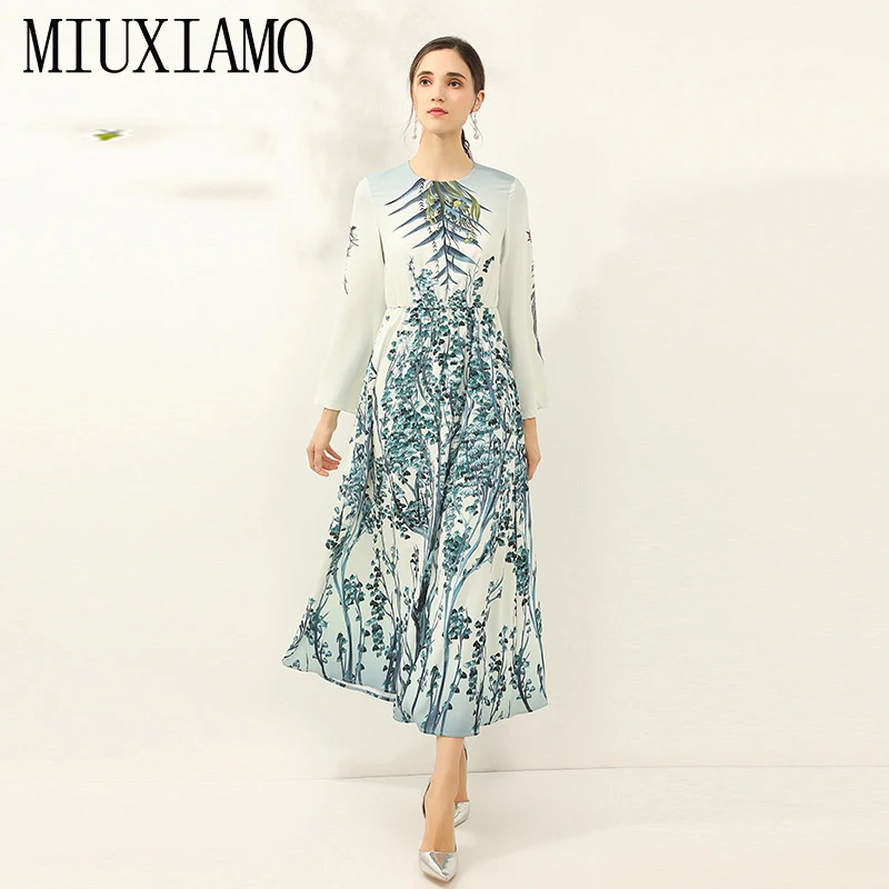 MIUXIMAO 2020 Spring &Summer Dress Newest High Quality Leaf Print Elegant Slim Casual Office Lady Long Dress Women Vestidos
MIUXIMAO 2020 Spring &Summer Dress Newest High Quality Leaf Print Elegant Slim Casual Office Lady Long Dress Women Vestidos