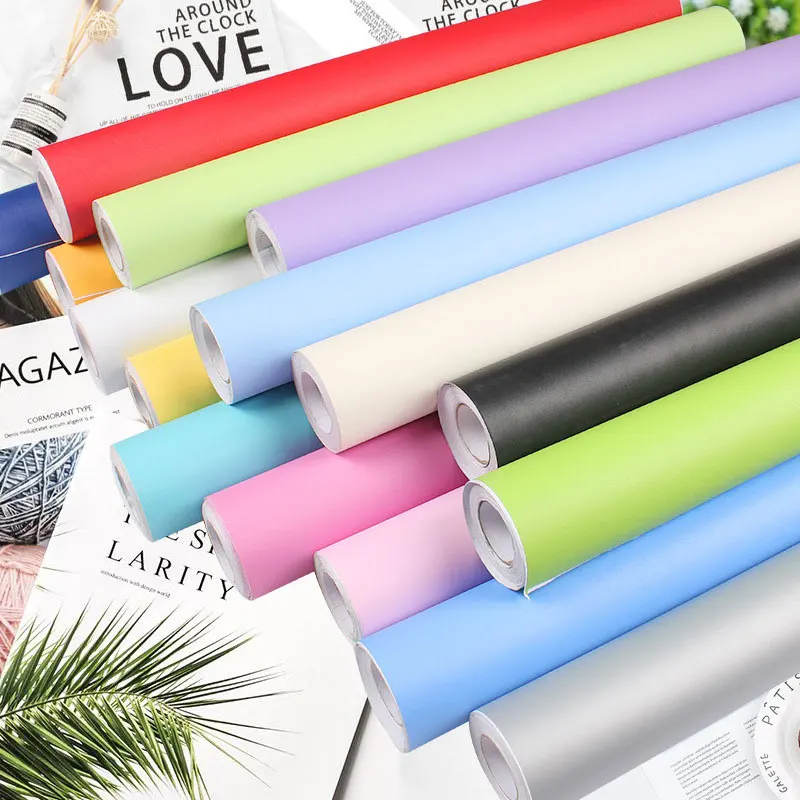 Matt Solid Color Wallpaper 3M/5M Roll Furniture Cabinet Renovation Stickers Living Room Bedroom Vinyl Self Adhesive Wall Decor
Matt Solid Color Wallpaper 3M/5M Roll Furniture Cabinet Renovation Stickers Living Room Bedroom Vinyl Self Adhesive Wall Decor