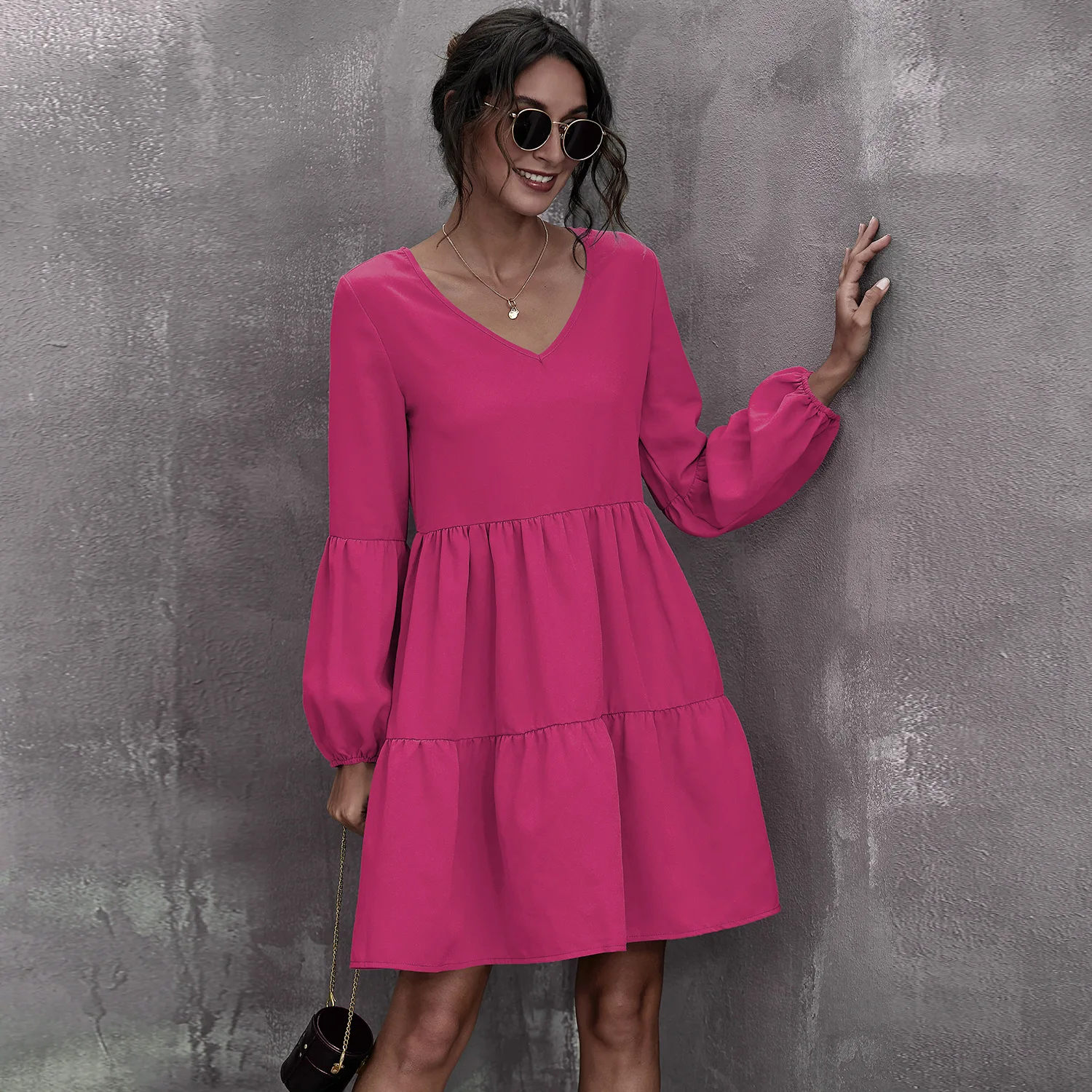 Dress Women Solid Three Quarter Sleeve Fashion Spring Dress Plus Size Loose Casual white
Dress Women Solid Three Quarter Sleeve Fashion Spring Dress Plus Size Loose Casual white