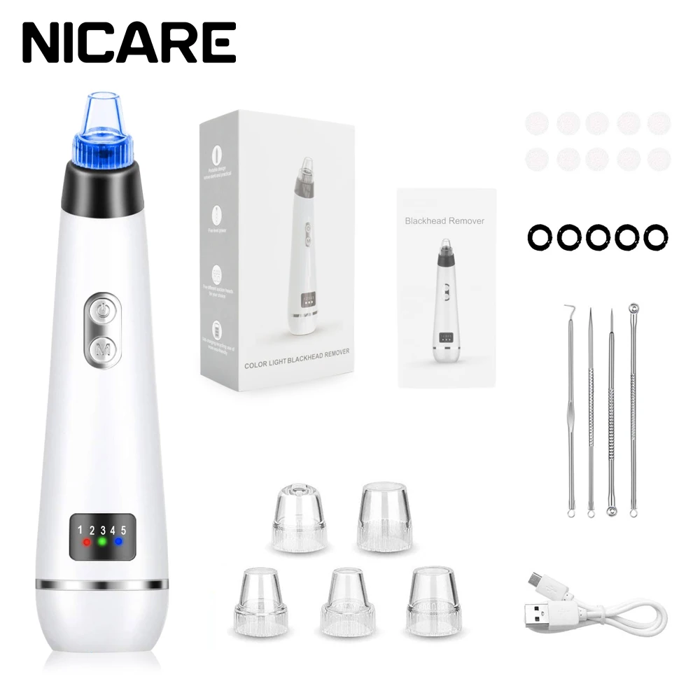 NICARE Blackhead Remover Vacuum Acne Pimple Black Spot Suction Electric Facial Pore Cleaner Skincare Exfoliating Beauty Device
NICARE Blackhead Remover Vacuum Acne Pimple Black Spot Suction Electric Facial Pore Cleaner Skincare Exfoliating Beauty Device