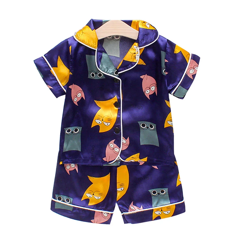Children 2PCS Home Wear Set Short Sleeve Summer Clothes Cartoon Print Pajama Set For Boys Girls
Children 2PCS Home Wear Set Short Sleeve Summer Clothes Cartoon Print Pajama Set For Boys Girls