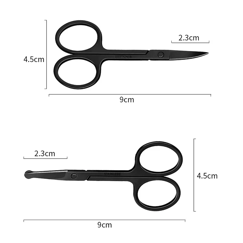 Stainless Steel Black Makeup Scissors Portable Eyebrow Eyelashes Trimmer Nose Hair Remove Scissor Tweezer Facial Beauty Tools
Stainless Steel Black Makeup Scissors Portable Eyebrow Eyelashes Trimmer Nose Hair Remove Scissor Tweezer Facial Beauty Tools