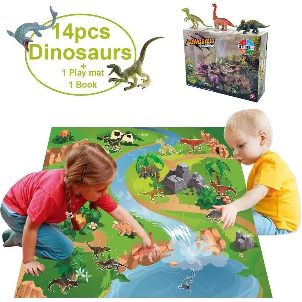 Фото Динозавр игрушка фигурка динозавр игрушки набор с игровым ковриком Обучающие