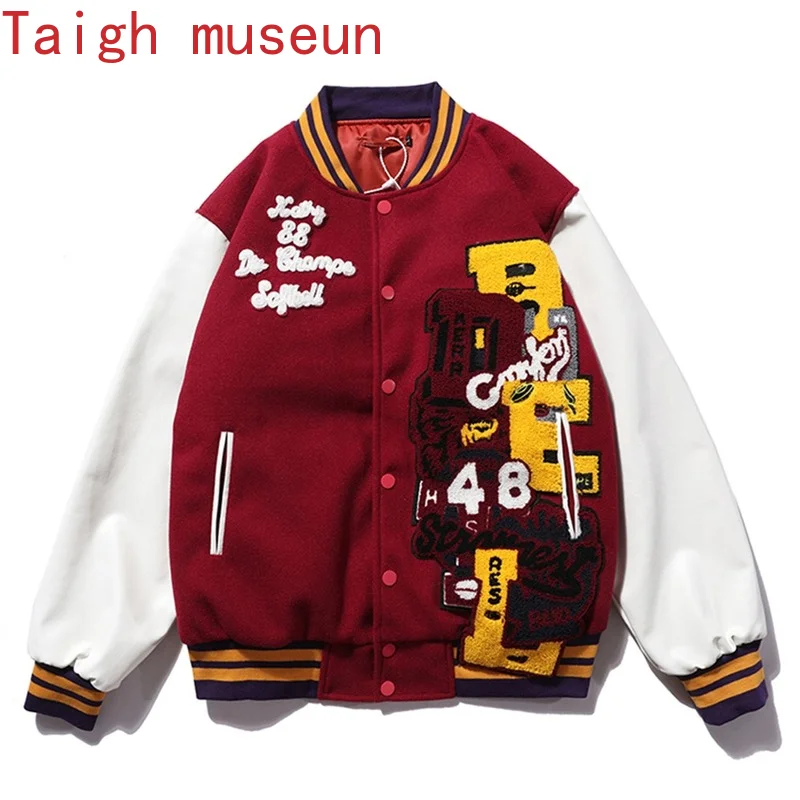 Patchwork Hip Hop Baseball Jacket Coats Men Letter Printing Embroidery Harajuku College Style Bomber Jacket Men Oversize M-2XL
Patchwork Hip Hop Baseball Jacket Coats Men Letter Printing Embroidery Harajuku College Style Bomber Jacket Men Oversize M-2XL