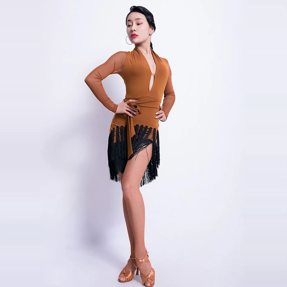 Фото Латинское танцевальное платье Женский V образный вырез для - купить