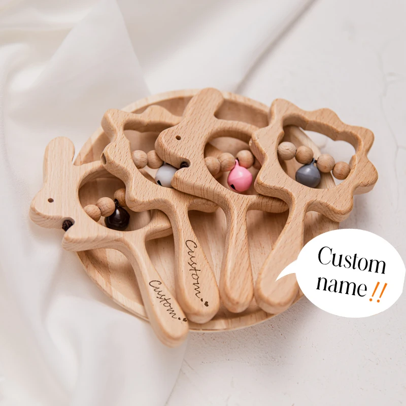 Customizaed Baby Wooden Rattle Beech Wood Teether Ring Baby Rattles Montessori Musicial Toy Infant Early Educational Toys Gifts
Customizaed Baby Wooden Rattle Beech Wood Teether Ring Baby Rattles Montessori Musicial Toy Infant Early Educational Toys Gifts