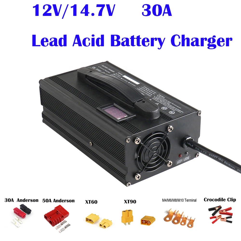 12V 30A Smart Automatic Battery Trickle Charger for Car Truck Motorcycle Lawn Mower Boat Marine RV ATV SLA Wet AGM Gel Lead Acid
12V 30A Smart Automatic Battery Trickle Charger for Car Truck Motorcycle Lawn Mower Boat Marine RV ATV SLA Wet AGM Gel Lead Acid