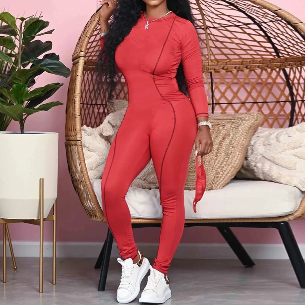 Women's New Autumn Jumpsuit Sexy Trend Style Solid Color Tight-fitting Waist Slimming Long-sleeved Round Neck Narrow-leg Pants
Women's New Autumn Jumpsuit Sexy Trend Style Solid Color Tight-fitting Waist Slimming Long-sleeved Round Neck Narrow-leg Pants