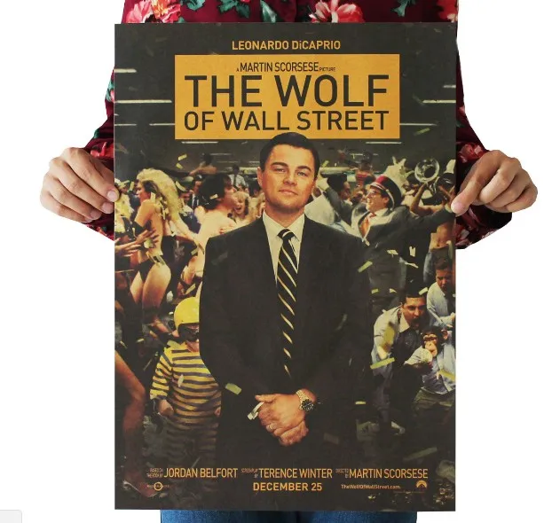 The Wolf of Wall Street винтажная крафт-бумага классический кинопостер карта школьная