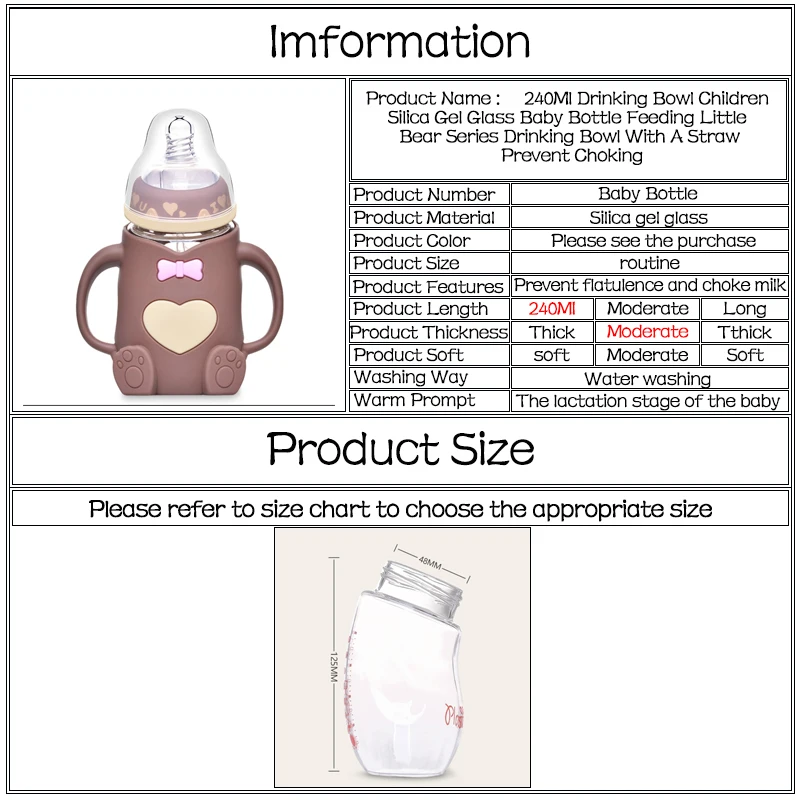 Baby Bottles Newborn Feeding Bottle Cartoon Animal Bear Girl Baby Shower Drinking Bowl For Children With Straw Prevent Choking 
Baby Bottles Newborn Feeding Bottle Cartoon Animal Bear Girl Baby Shower Drinking Bowl For Children With Straw Prevent Choking