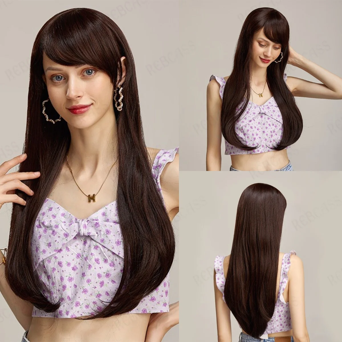 Rebcass Long Straight Wigs for Women Afro Dark Brown Colored Synthetic Wigs with Full Bangs Cosplay Daily Heat Resistant Fiber
Rebcass Long Straight Wigs for Women Afro Dark Brown Colored Synthetic Wigs with Full Bangs Cosplay Daily Heat Resistant Fiber