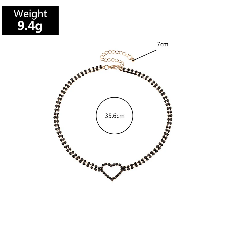 Full Crystals CZ Cute Heart Korean Gold Choker Necklace for Women Girls Rhinestones Collar Necklace Trendy Clavicle Necklaces
Full Crystals CZ Cute Heart Korean Gold Choker Necklace for Women Girls Rhinestones Collar Necklace Trendy Clavicle Necklaces